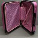 Rockland Melbourne Lightweight Expandable Hardside Spinner Wheel Luggage in Pink (Carry-On 20")