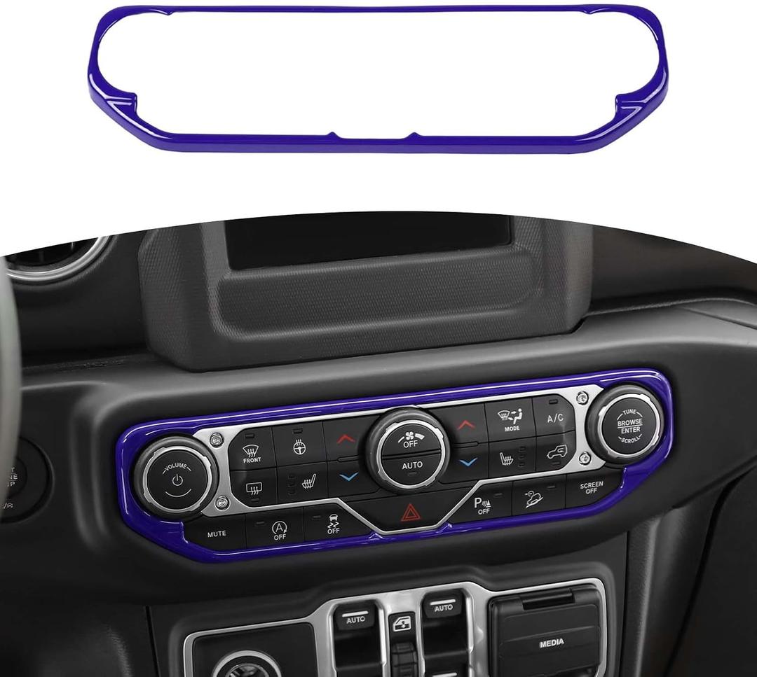 RT-TCZ for Wrangler JL Center Dash AC Switch Cover Trim Frame Purple for Jeep Wrangler JL JLU Gladiator JT 2018-2023 Purple Interior Accessories