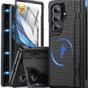 Oterkin Magnetic for Samsung Galaxy Z Fold 7 Case Built-in Screen Protector [Kickstand] [Fit for MagSafe] [Hinge Protection & Thinner S Pen Holder ] Full Body Shockproof Phone Case for Z Fold 7, Black
