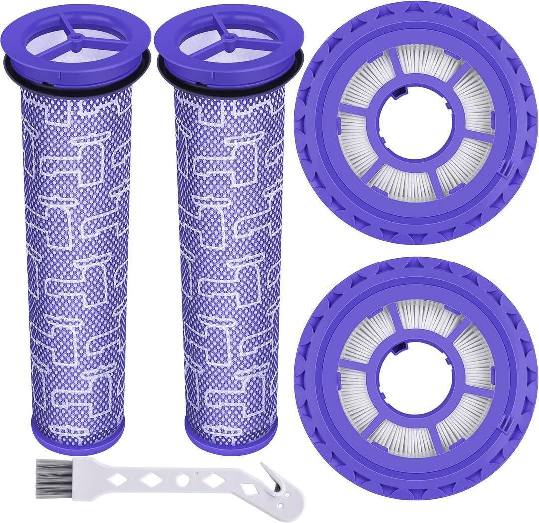 Anewise Filter Replacements for Dyson DC41, DC65, DC66, UP13, UP20 Multi Floor, Ball and Animal Vacuum, 2 Post Filters & 2 Pre Filters, Replaces Part # 920769-01 & 920640-01