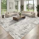 GarveeHome 5x7 Abstract Area Rug, Washable Soft Low Pile Non Slip Accent Rug for Living Room, Bedroom, Dining Room, Modern Neutral Beige Indoor Carpet
