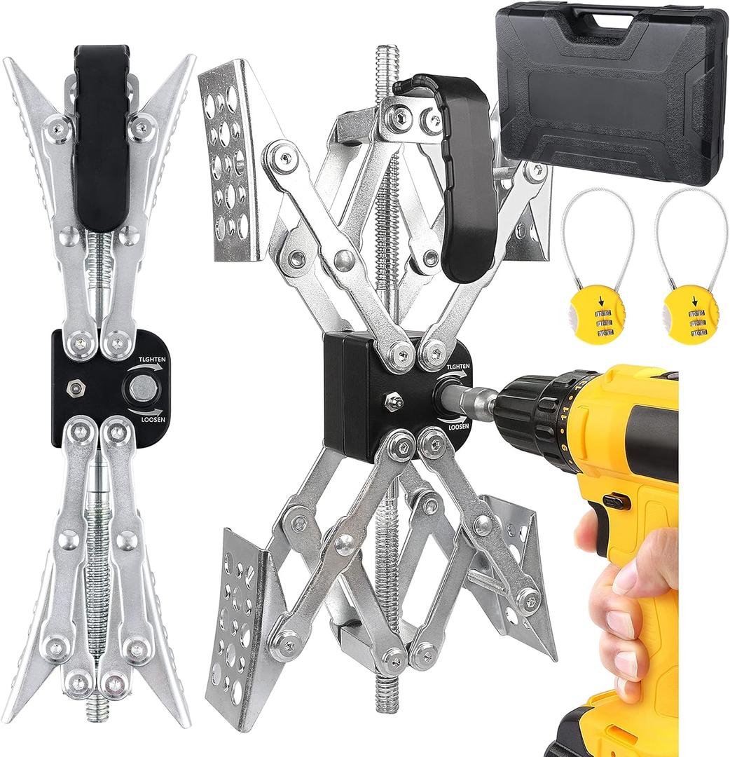 X-Shaped RV Stabilizer Wheel Chock (Allow Drill Adjust) Dual Axel RV Travel Trailer Camper Tire While Camping -2 Pack