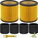 Replacement Filter for Vacmaster 5-20 Gallon/Hart Shop Vacuum 5-17 Gallon, Replaces Hart VCFS 3701 Filter/VCFF Filter, Fits most Shop-Vac/Craftsman Vacuum, with 2x Wet Foam Sleeve
