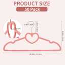 44 Pack Velvet Pink Hangers, Cute Heart Clothes Hangers with 360 Degree Swivel Hook, Non-Slip Thin Felt Hanger for Adult, Coat, Dress, Shirt, Jacket, Pants in Closet