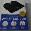 Everlasting Comfort Memory Foam Car Seat Cushion for Long Driving - Back Pain, Sciatica, Tailbone Pain Relief - Adult Booster Wedge Seat Cushions for Car, Truck Seats - Non-Slip, Washable Cover (Standard)