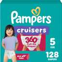 Pampers Diapers - Cruisers 360 - Size 5, 128 Count, Babyproof up to 100% Leakproof Pull-On Diaper