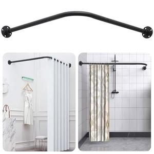 Amazon.com: L Shaped Shower Curtain Rod,Adjustable Corner Shower Rod(23.6"-54.3"x23.6"-54.3"),90 Degree Wall Mounted Shower Curtain Rod for Bathroom,Bathtub,Clothing Store,Locker Rooms,Private Space,Need to Drill : Home & Kitchen