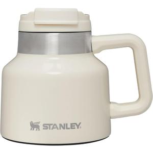 STANLEY Tough-To-Tip Admiral's Mug 20 oz | Twist-on Flip Open Lid | Wide Body with Non-Skid Rubber Base | Insulated Stainless Steel Coffee Cup | BPA-Free