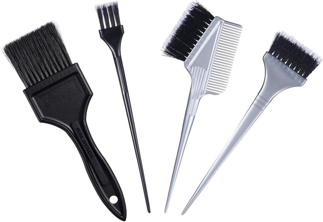 PERFEHAIR Hair Dye Brush Set -4 Pack, Hair Color Applicator Balayage Highlight Tint Brushes Comb Kit