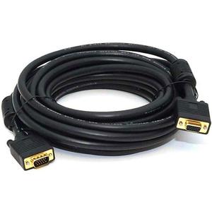 Monoprice 103594 25-Feet Super VGA Male to Female CL2 Rated Video Cable with Ferrites Black (White)