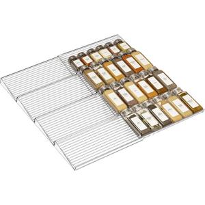 Spice Drawer Organizer, 8PCS Seasoning Organizer Clear Spice Rack for Drawer, Expandable from 11'' to 22'' Spices Kitchen Organization Rack for Drawer & Countertop