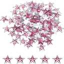MECCANIXITY 100PCS Acrylic Star Rhinestone 14x14mm Flat Back Plastic Gems for Craft Bead Face Painting Costume Jewelry Making, Light Pink