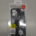 for iPhone 17 Case, Flower Protective Bumper Slim Soft Phone Cover for iPhone 17 6.3 inch, Daisy Black