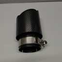 Carbon Fiber 3-Inch Inlet 4-Inch Outlet Car Exhaust Tips Fit for 76 mm 3 Inch Exhaust Pipe Tailpipe Tail Need Exhaust Port Height>5 Inch Widht>5 Inch