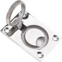 Joyzan Flush Ring Pull Handles, Stainless Steel Boat Hatch Latch Cabinet Mount Lifting Ring Pull Hidden Recessed Furniture Square Lift Handle Solid Marine Lid Deck Home Drawer Trap Door Cupboard