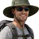 FURTALK Sun Hats for Men Fishing Hat UPF 80+ Foldable Wide Brim Outdoor Hiking Beach Summer Hats (Green)
