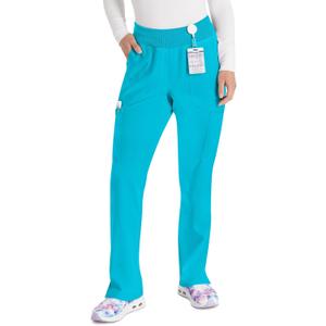 EDS Essentials Scrubs for Women, Yoga-Inspired Pull-On Pant with Four-Way Stretch and Moisture Wicking DK005 L