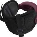 Travel Pillows for Airplanes, Airplane Pillow with Brown-Red Sleep Eye Mask, 360 Neck Support Headrest, Portable Airplane Travel Essentials, Adjustable Airplane Head Strap, Stop Bobblehead