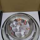 LOLYKITCH Tri-Ply Stainless Steel Frying Pan Set, 3-Piece (8+10+12 Inch) Stainless Steel Cookware, Induction Compatible Skillets for All Stovetops, Dishwasher Safe Pans