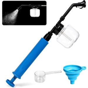 Push-Pull Powder Duster Air Pump Sprayer for Diatomaceous Earth, Delta Dust & Fine Powder Application Adjustable Length 19"44", Transparent Tank & Stainless Steel Rod, Efficient Even Dusting Tool