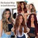 Clip in Hair Extensions 24 Inch 8PCS Wine Red Long Wavy Synthetic Hair Extensions Clip ins Thick Double Weft Hair Clip Extensions for Women