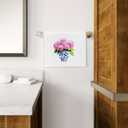 Chinoiserie Pink Hydrangea Kitchen Towels, Grand Millennial Hydrangea Dish Tea Towels for Kitchen Decor, Blue and White Chinoiserie Porcelain Floral Decorative Hand Towel for Bathroom, 16x24 Inch