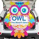 Halloween Trunk Or Treat Car Decorations Kit, Owl Christian Trunk or Treat Car Decorations Kit for Suv Archway Garage Door Halloween party decorations Religious