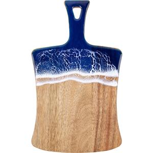 Ocean Charcuterie Board: Resin Cutting Board with handle, cheese Board for Fruit Cheese and Meat, Vegetable (Blue Wave)