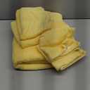 GLAMBURG 100% Cotton Ultra Soft 6 Pack Towel Set, Contains 2 Bath Towels 28x55 Inches, 2 Hand Towels 16x24 Inches & 2 Wash Coths 12x12 Inches, Compact Absorbent Lightweight & Quickdry - Lime Yellow