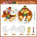 2 x Cinrobiye 24 Sets Thanksgiving Turkey Craft Kit DIY Holiday Thankful Turkey Wheel Art Activities for Fall Christian Religious Sunday School Church Family Classroom Party Favors
