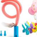 Electric Air Balloon Pump - 260 Balloon Pump Air Inflator Party Air Blower Pump for All Balloons | Great for Long Animal Twisty Curly Balloon, Foil Balloons (Sky Blue)