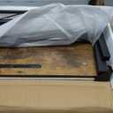 Small Standing Desk Adjustable Height, Mobile Stand Up Desk with Wheels, 32 Inch Portable Rolling Desks for Walking Pad Treadmill Wood Rustic