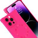 2 x SAKUULO Magnetic for iPhone 14 Pro Max Case, Compatible with Magsafe, Full Camera Protection Silicone Shockproof Protective Slim Phone Cover for Women Girls for iPhone 14 Pro Max 6.7inch, Hot Pink