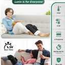 Lunix LX4 FSA Cordless Knee Massager with Heat, Compression & Vibration, Rechargeable Wrap for Knee, Calf & Thigh, Hot/Cold Therapy Option, Touchscreen Control for Everyday Comfort, Charcoal Black