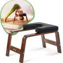 FeetUp - The Original Yoga Headstand Bench, Vegan Handstand Trainer Bench and Stand, Strength Training Inversion Equipment for Relaxation and Strength, Includes App & Starter Kit, #1 Worldwide (Chocolate, Black)