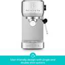 CASABREWS 3700 Essential Espresso Machine 20 Bar, Stainless Steel Cappuccino & Latte Coffee Maker with Steam Frother for Home, 43.9oz Water Tank, Silver