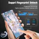2 x [4 Packs] Tempered Glass for Samsung Galaxy S25 Ultra 6.9 Inch, 9H Clear, Fingerprint Unlock, Scratch Proof, No Bubble, Easy Installation Frame for Galaxy S25 Ultra Screen Protector