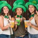 JOYIN 72 Pcs 16oz St. Patrick's Day Plastic Cups, Green Disposable Cups Bulk with 4 Styled Lucky Clover Cauldron Patterns for Saint Patrick Party Supplies, Irish Lucky Day Shamrock Party Decoration