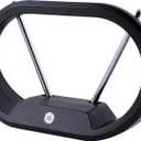 GE Modern Loop Rabbit Ears Indoor TV Antenna, 15 inch Extendable Dipoles, 4K 1080P VHF UHF, Tabletop Antenna, Digital HDTV Antenna, Smart TV Compatible, 4ft Coaxial Cable, Black, 33675