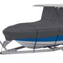 Classic Accessories StormPro Heavy-Duty T-Top Boat Cover, Fits Boats 22 ft - 24 ft Long x 116 in Wide (Charcoal)
