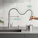 FORIOUS Kitchen Faucets,  
Brushed Nickel Pull Down Single Handle Kitchen Faucet with Accessories
