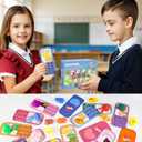 28 Pack Valentines Day Gifts for Kids School, Animal Mochi Squishies with Greeting Cards, Classroom Exchange Party Favors, Stress Relief Fidget Toys, School Prize Supplies