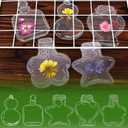 10 x 20pcs Transparent Dried Flower Bookmark, Botanical Specimen Clear Bookmark Beautiful Flower Page Pressed Clips Crafts for Reading Scrapbook DIY (Style D)