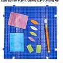 Stained Glass Cutting Mat12" x 12" Solid Bottom Grid Mat Glass Cutting Tools, Blue, 1 Pack