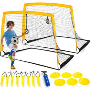 Premium Backyard Soccer Goal Set  Includes Portable Pop-Up Goals, Heavy-Duty Nets, Training Balls, and Full Equipment for Kids and Toddlers  Ideal for Outdoor Play & Skill Development