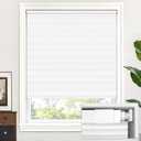 LazBlinds Cordless Cellular Shades, No Tools No Drill Blackout Honeycomb Shades Pleated Blinds for Windows, 23.5'' W x 72'' H, Silver White