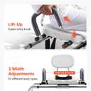VEVOR Sliding Shower Chair, 400 lbs Tub Transfer Bench for Bathtub with Swivel Seat, Shower Bench with Pivoting Arms and Backrest, Height & Width Adjustable for Handicap, Seniors, Elderly and Disabled