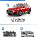 FengYu 330lbs Roof Rack Cross Bars Compatible with Audi Q7 2016-2026 (with Side Rails), Heavy Duty Lockable Rooftop Aluminum Crossbar Black Car Carrier Luggage