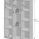 Furinno Reed Closet Organizers and Storage, 11-Cube Closet Organizer, Open Shelf Closet Storage, for Wardrobe, Bedroom, Living Room, White