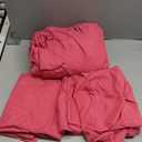 VACVELT 5 Piece Pinch Pleated Duvet Cover Full/Queen Size Set, Hot Pink Pintuck Duvet Cover with Zipper & 8 Ties, Shabby Chic Microfiber Duvet Cover + 2 Pillow Shams + 2 Pillowcases, No Comforter